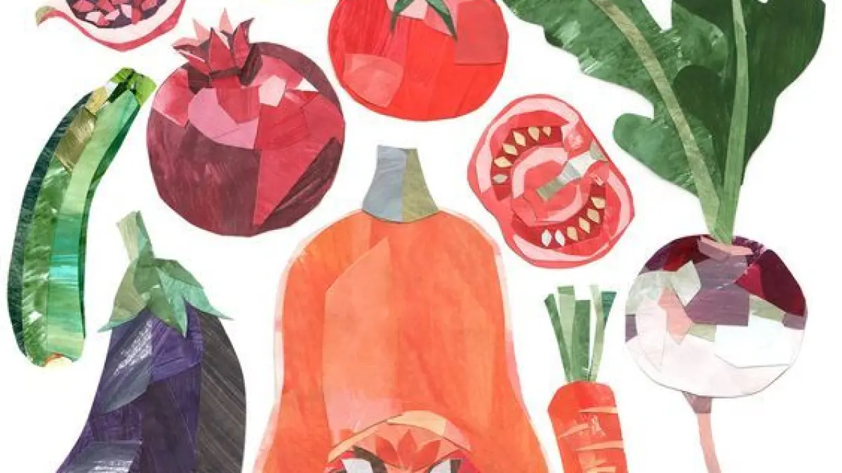 Atelier du samedi - Tableau de légumes découpés