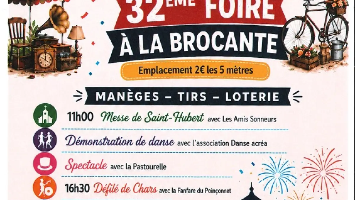 Fête annuelle et foire à la brocante
