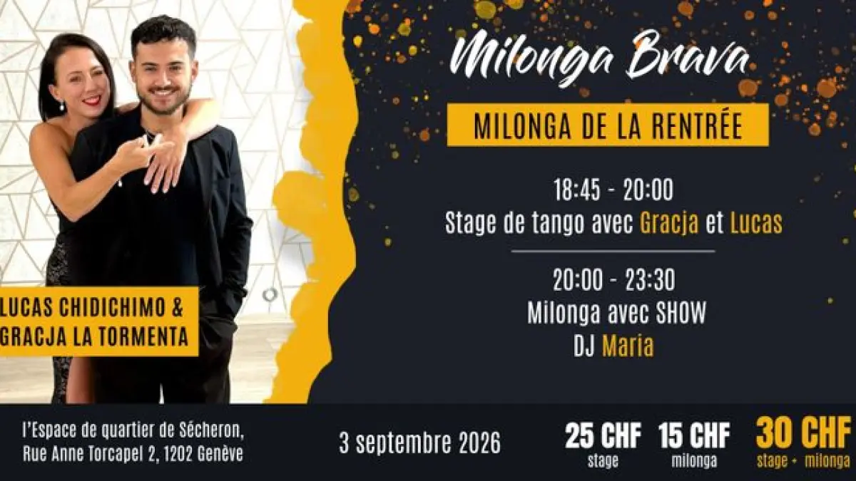 Milonga Brava avec Gracja La Tormenta & Lucas Chidichimo