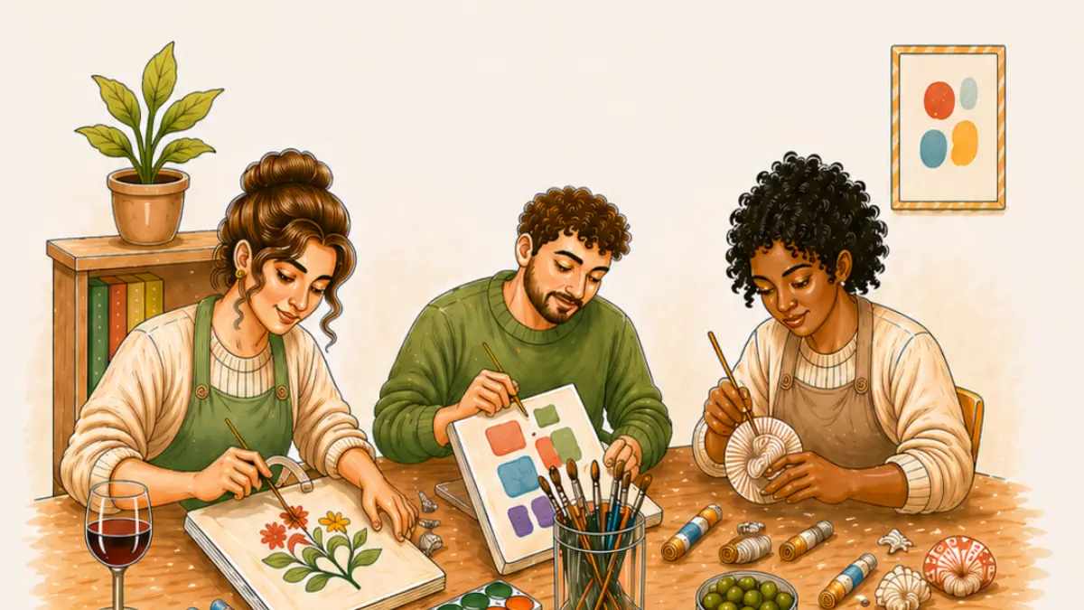 Atelier peinture libre à Paris 18 – La Table Créative