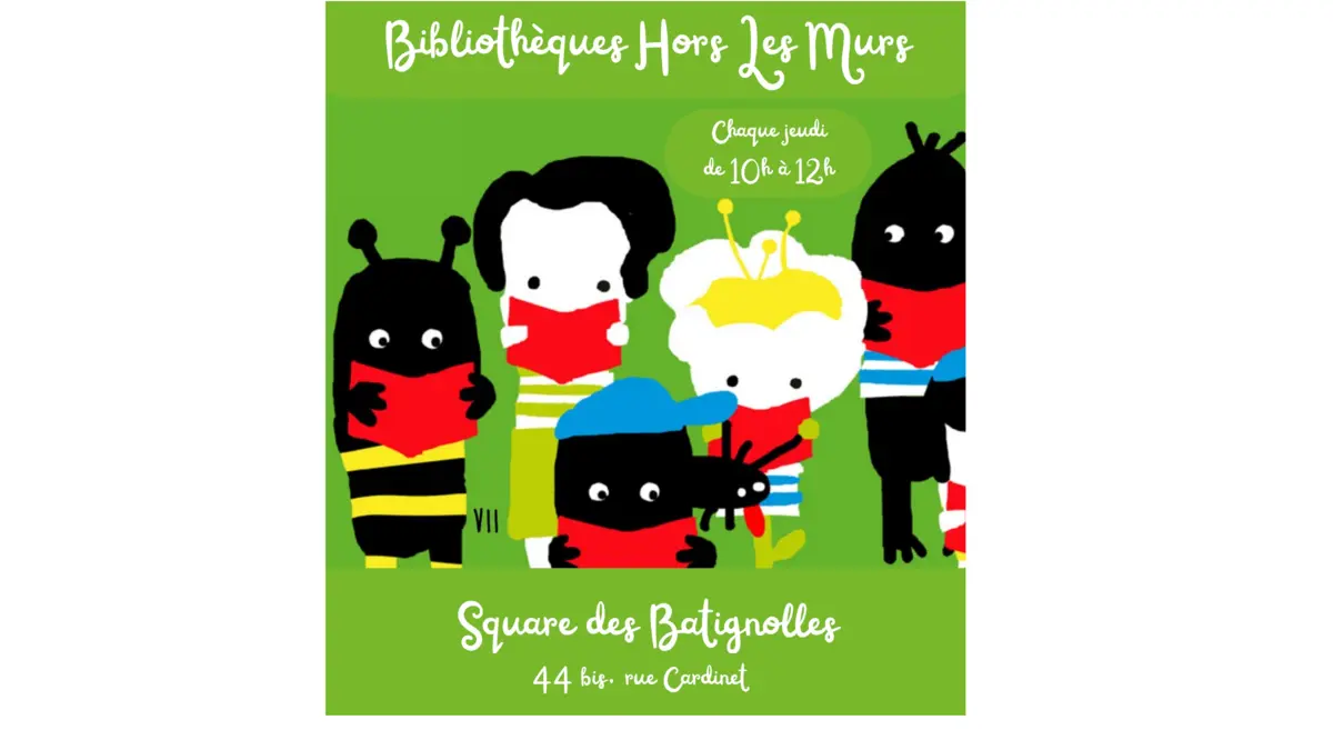La bibliothèque au square des Batignolles BHLM