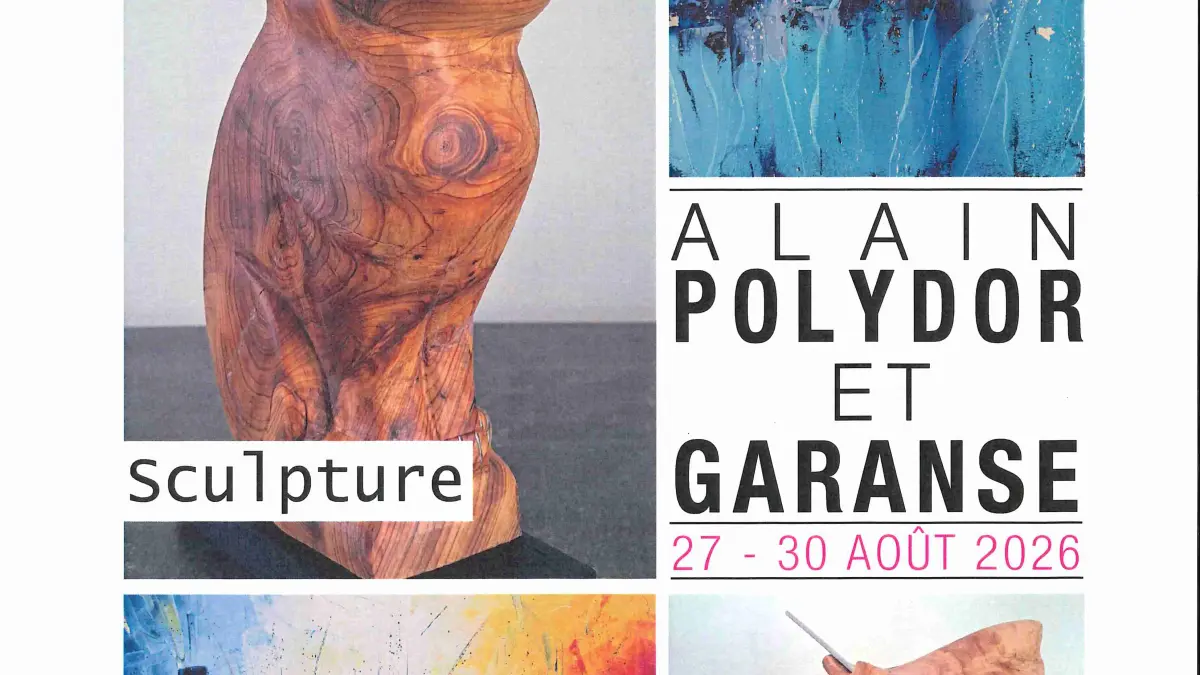 Exposition de garanse, peintre et polydor alain, sculpteur