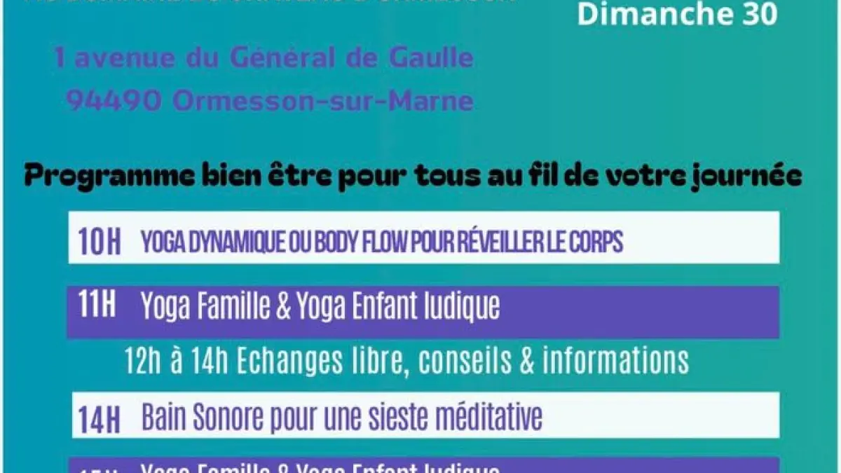 Yoga ludique et en famille (bain sonore et hatha yoga)