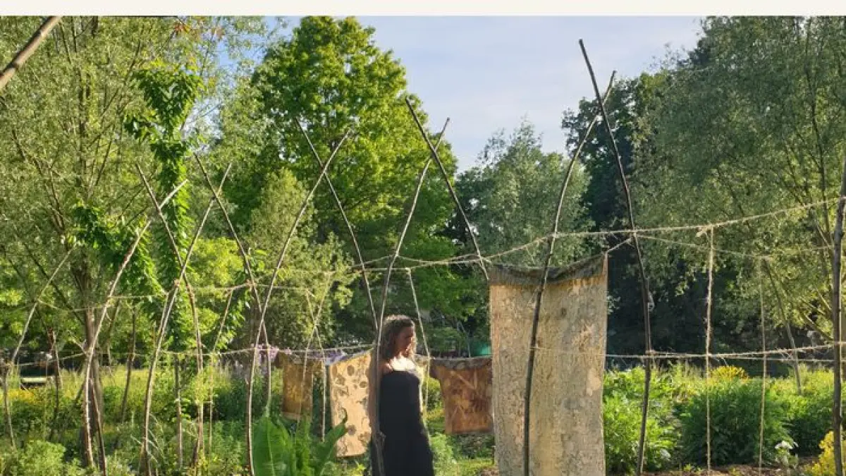 visite de notre jardin tinctorial et animation